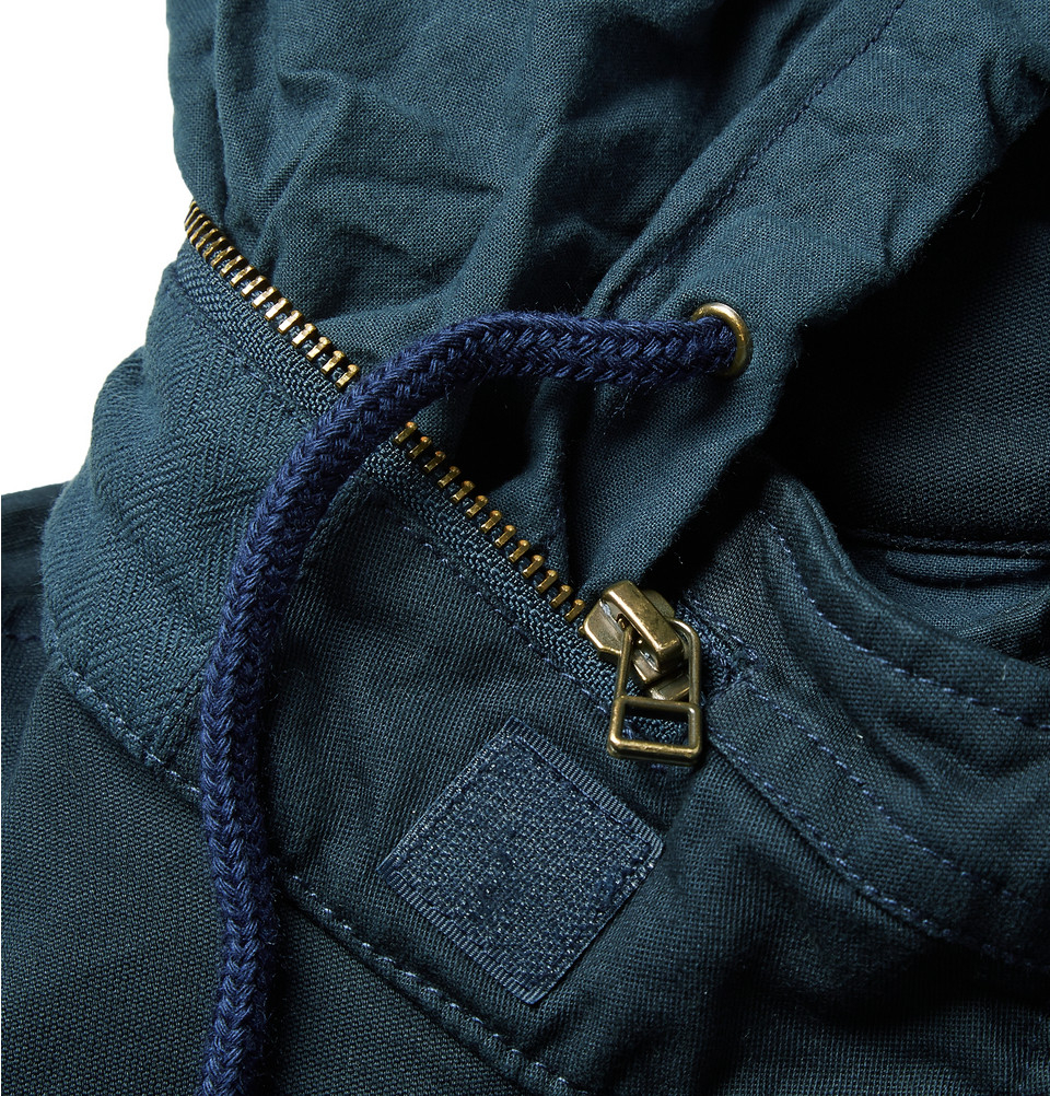 Beams Plus Patchwork M65 SlimFit Cotton Field Jacket in Blue for Men