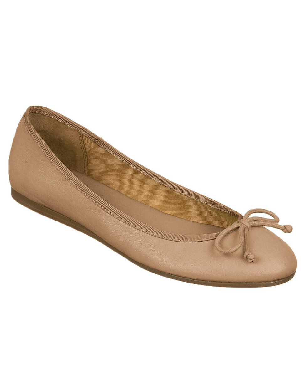 Lyst - Franco Sarto Zapp Leather Ballet Flats With Bow Accent in Brown