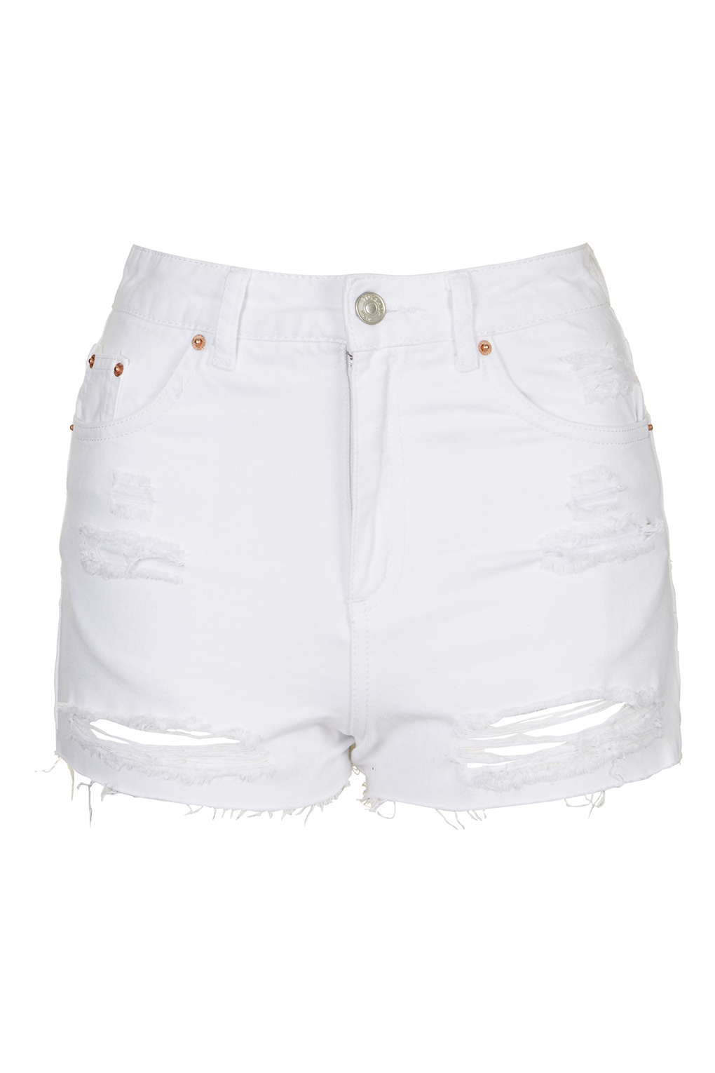topshop white denim shorts