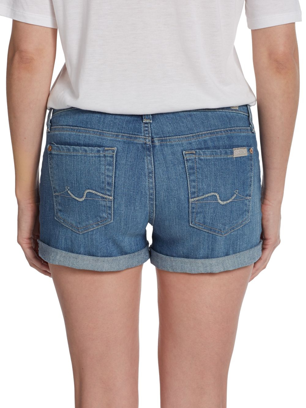 7 for all mankind roll up shorts