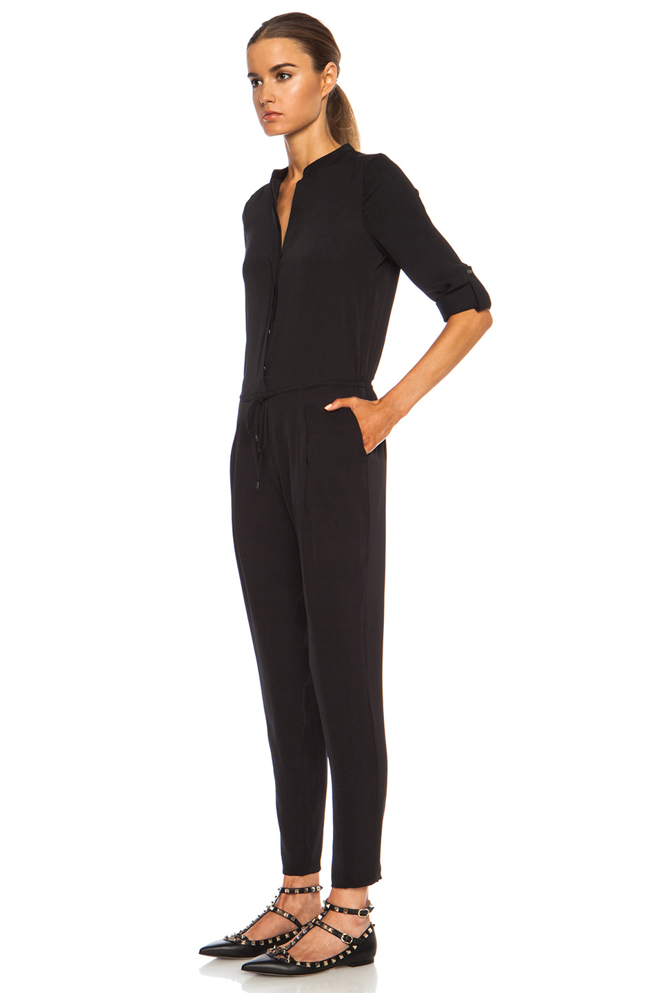 vince black jumpsuit