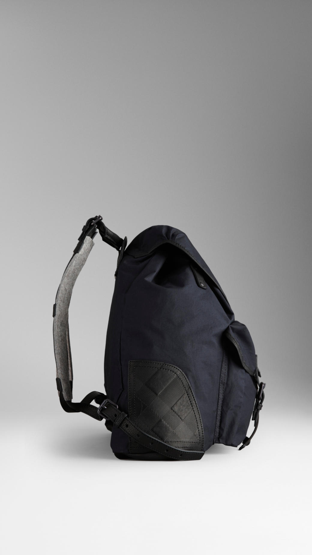 Burberry Leather Trim Cotton Backpack in Blue for Men (navy) | Lyst  