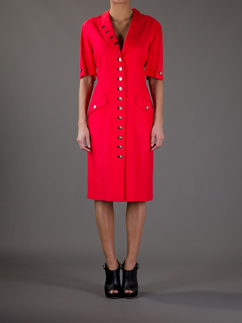 vintage red button up dress vintage red button up dress