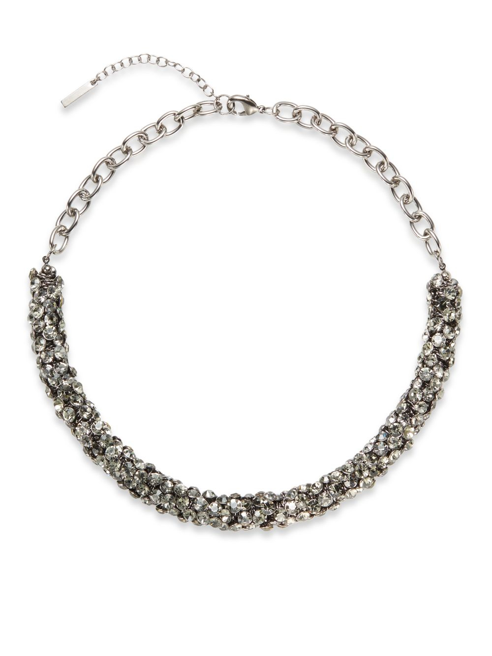 Saks fifth avenue Tubular Cluster Collar Necklace/hematite in Gray Lyst