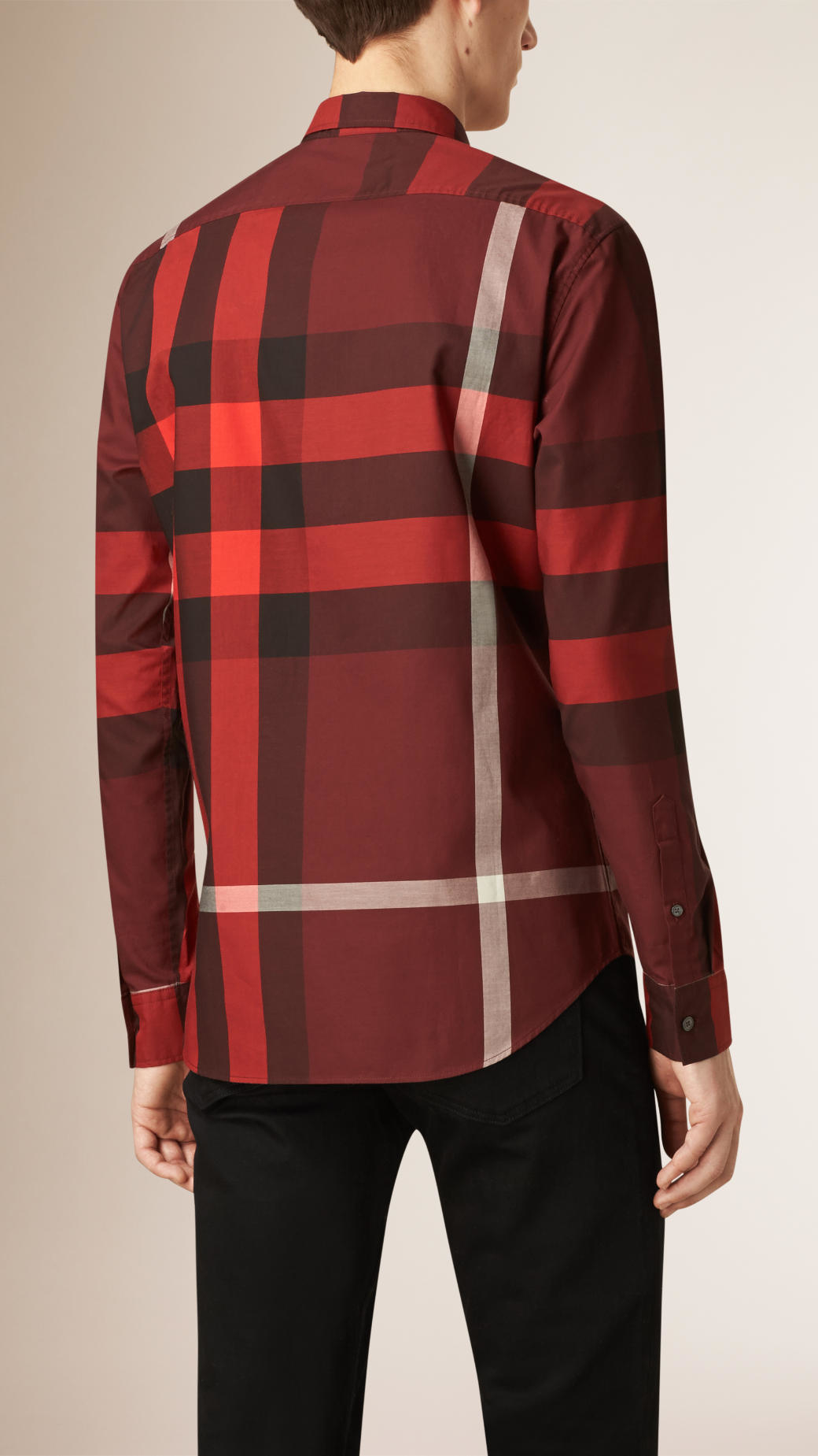 red burberry shirt mens