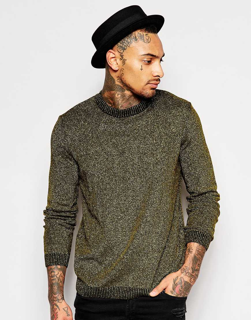 metallic sweater