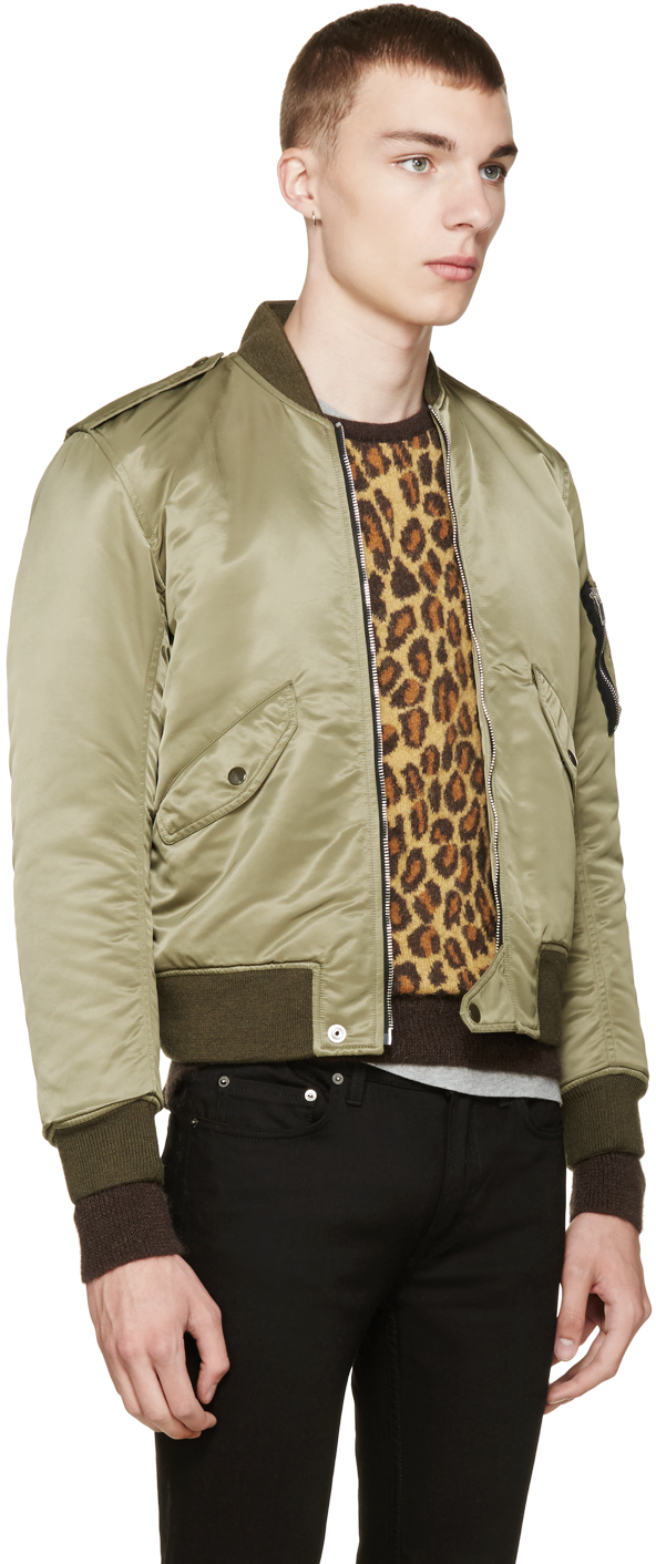 olive bomber jacket mens