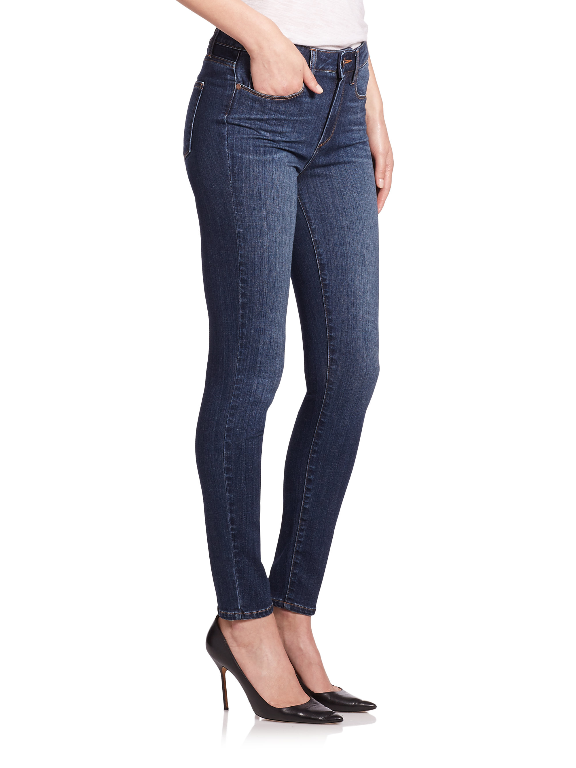 Paige Hoxton Transcend High-rise Ultra Skinny Jeans in Blue | Lyst