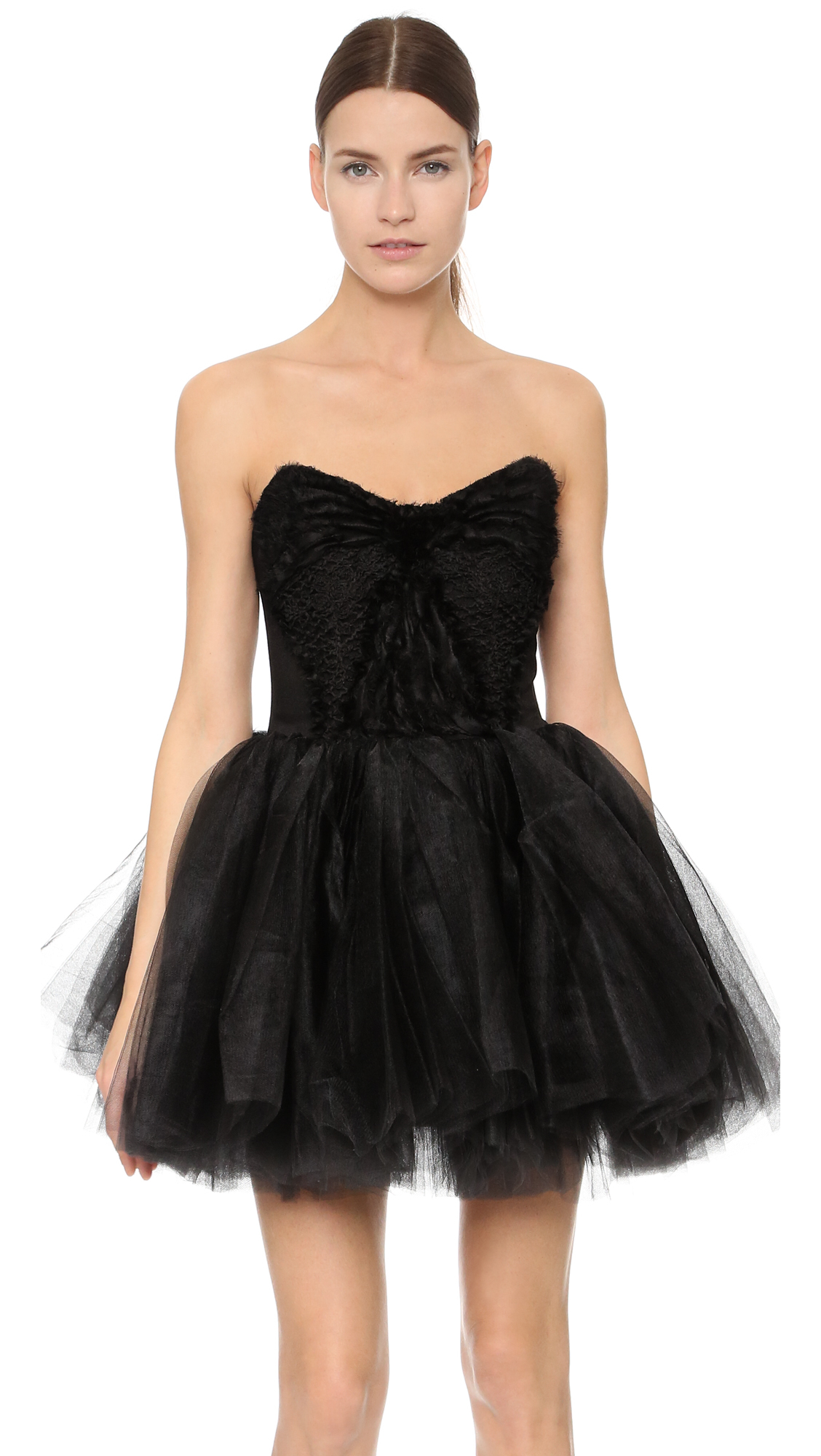 Loyd/Ford Tulle Mini Dress in Black | Lyst