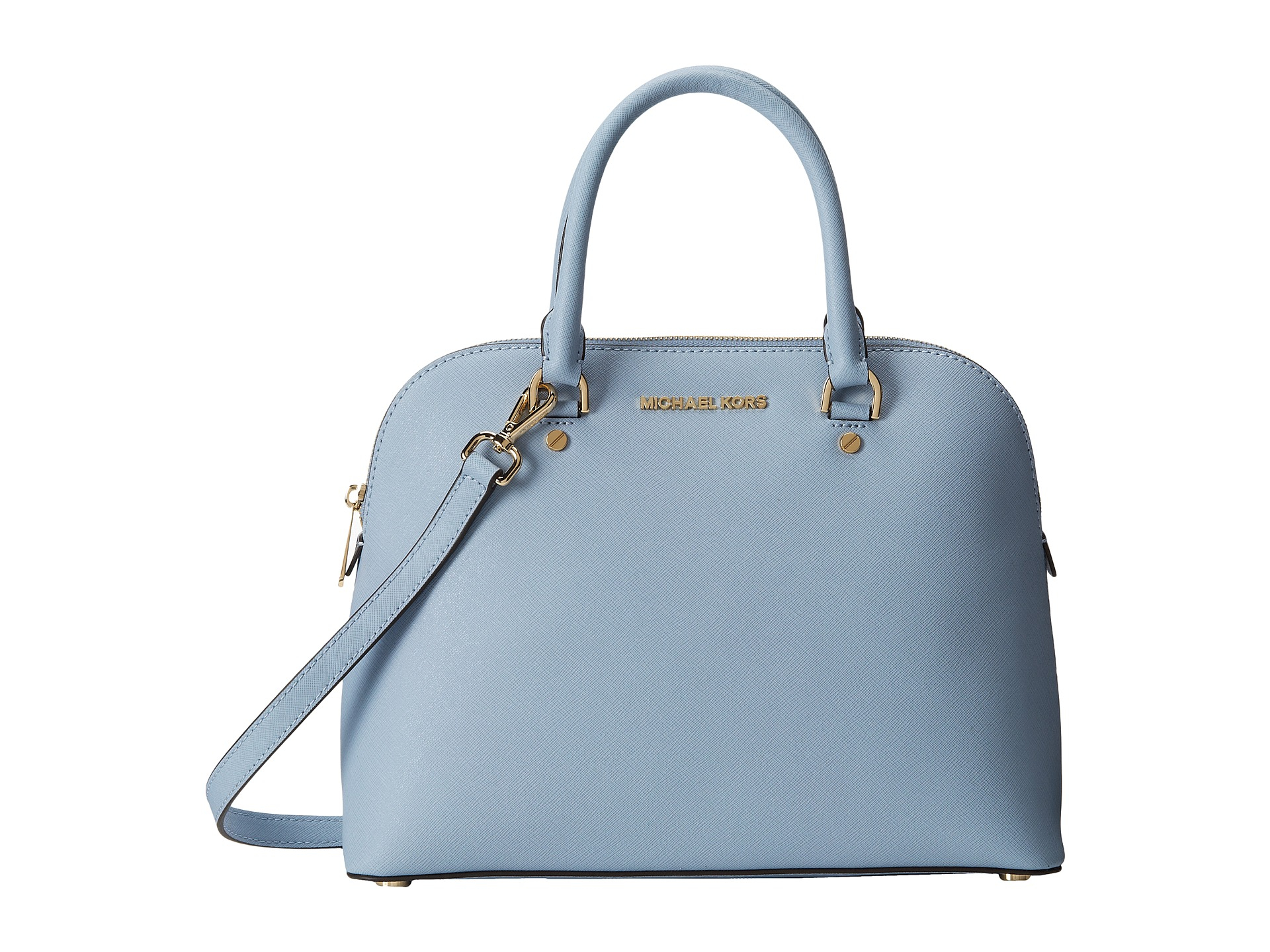 Ud over Peer Egnet MICHAEL Michael Kors Leather Cindy Large Dome Satchel in Pale Blue (Blue) -  Lyst