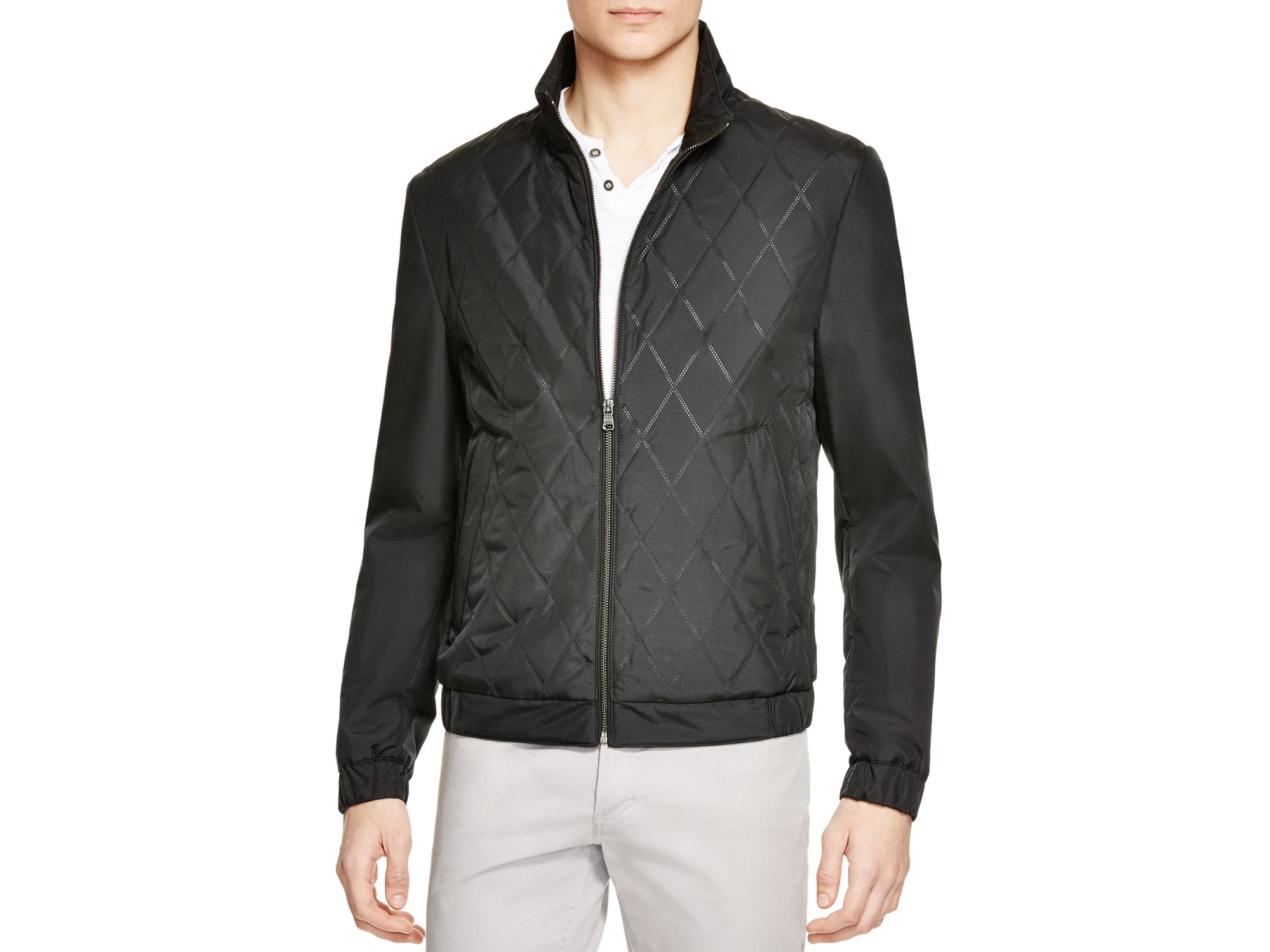 BOSS by HUGO BOSS Synthetic Boss Cosvino Regular Fit Quilted Jacket in  Black (Gray) for Men - Lyst