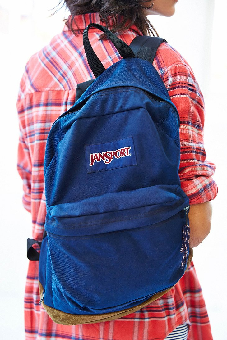 Urban Renewal Vintage Jansport Backpack in Blue Lyst