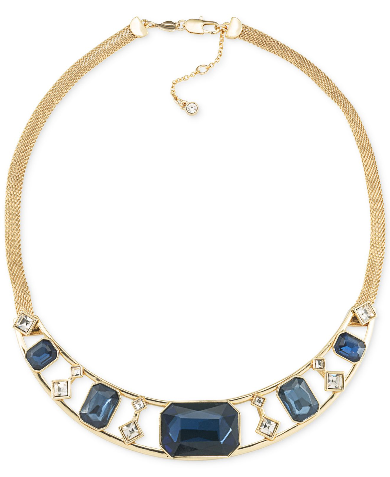 carolee gold gold tone multi stone collar necklace product 0 762649432 normal