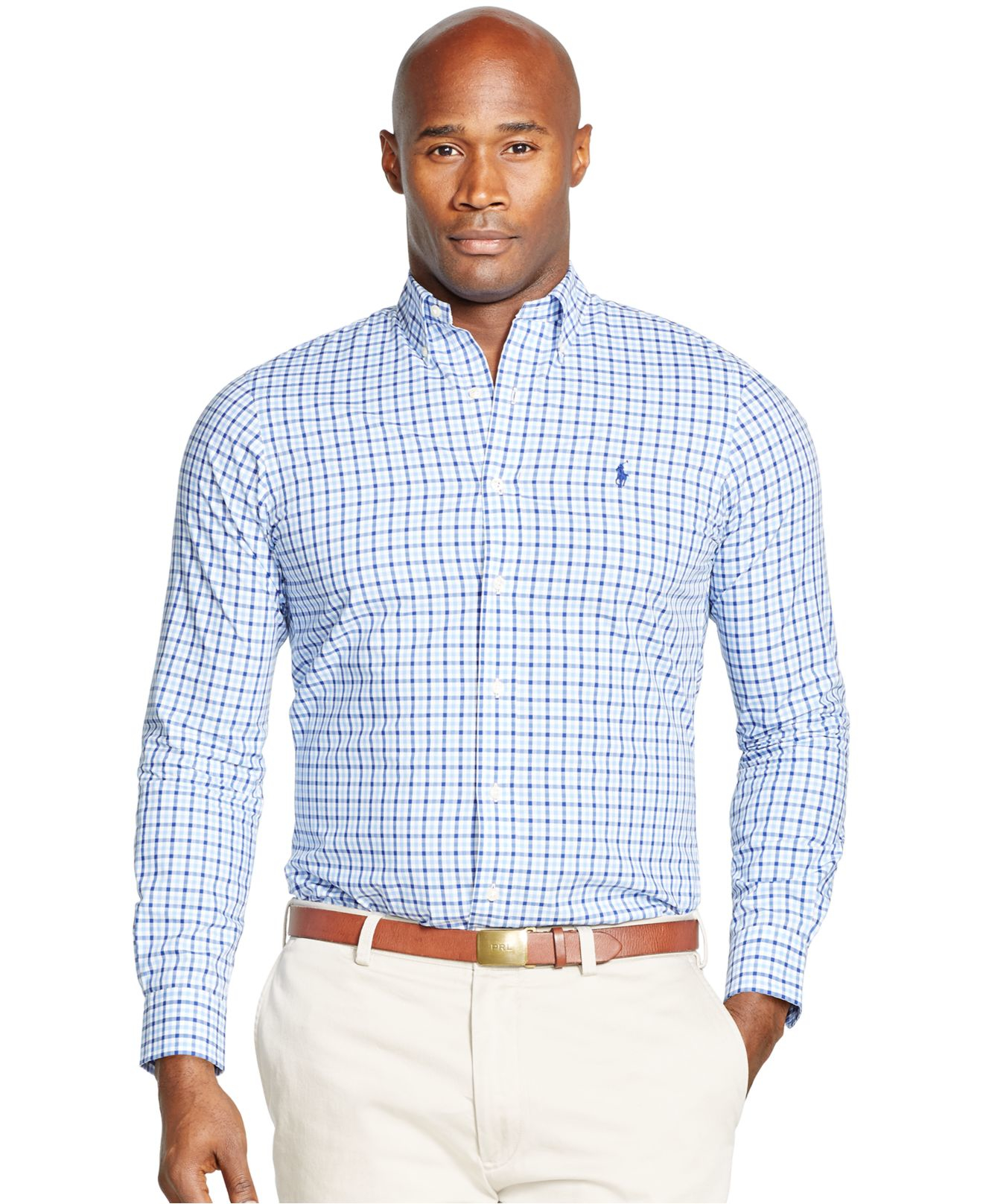 Lyst - Polo Ralph Lauren Big & Tall Bengal-striped Poplin Shirt in Blue ...