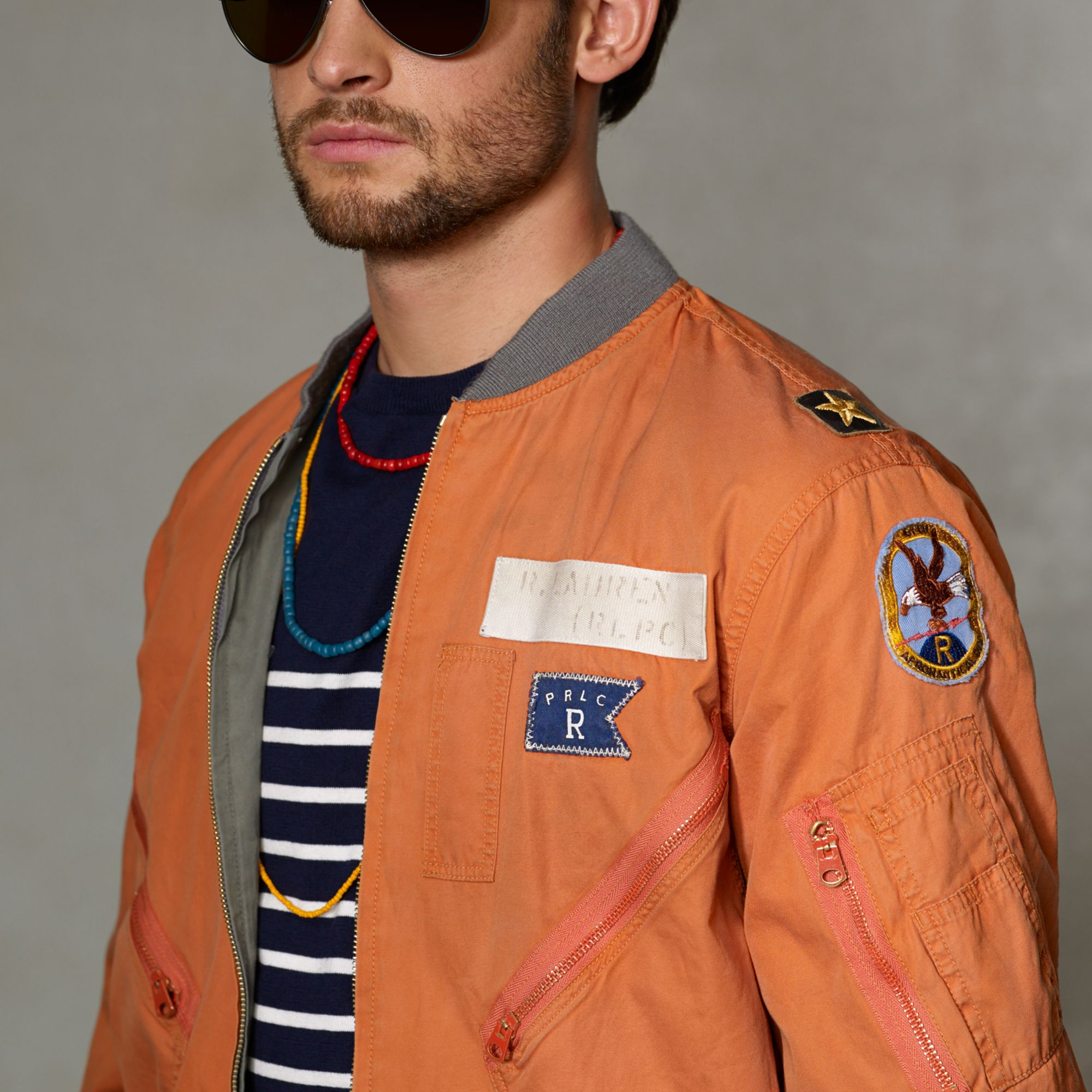 Polo Ralph Lauren Reversible Tiger Flight Jacket in Orange for Men Lyst