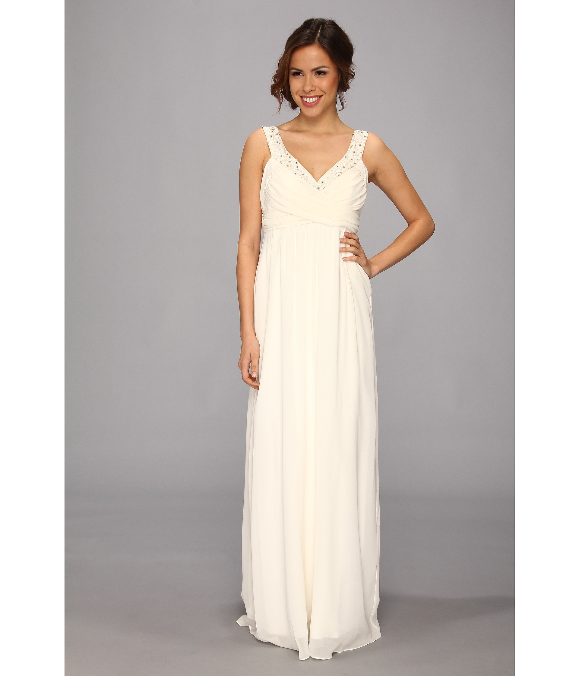 silk georgette wedding dress