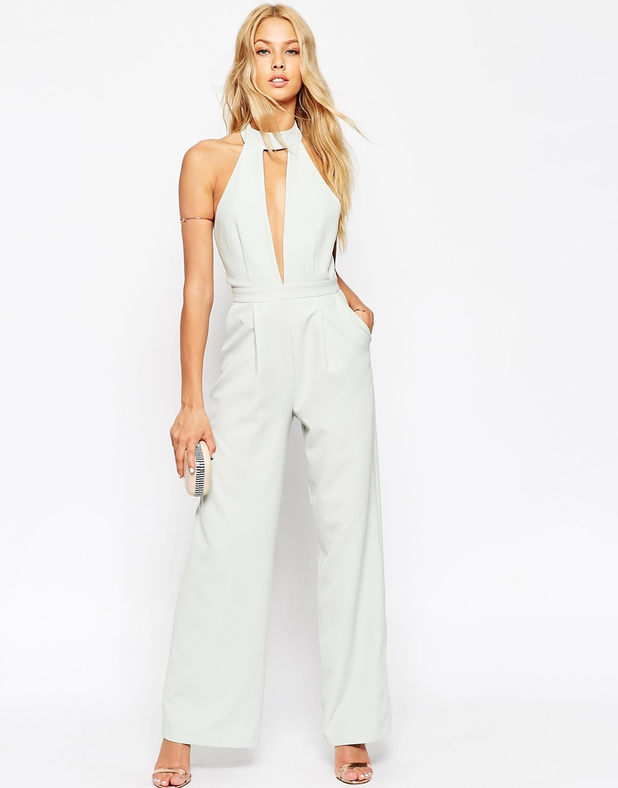 green plunge jumpsuit