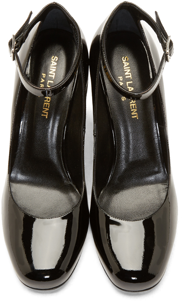 black patent mary jane pumps