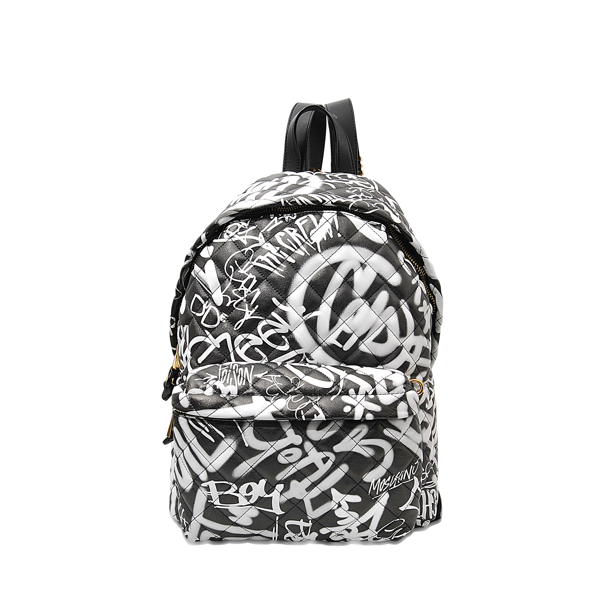 chanel graffiti backpack black