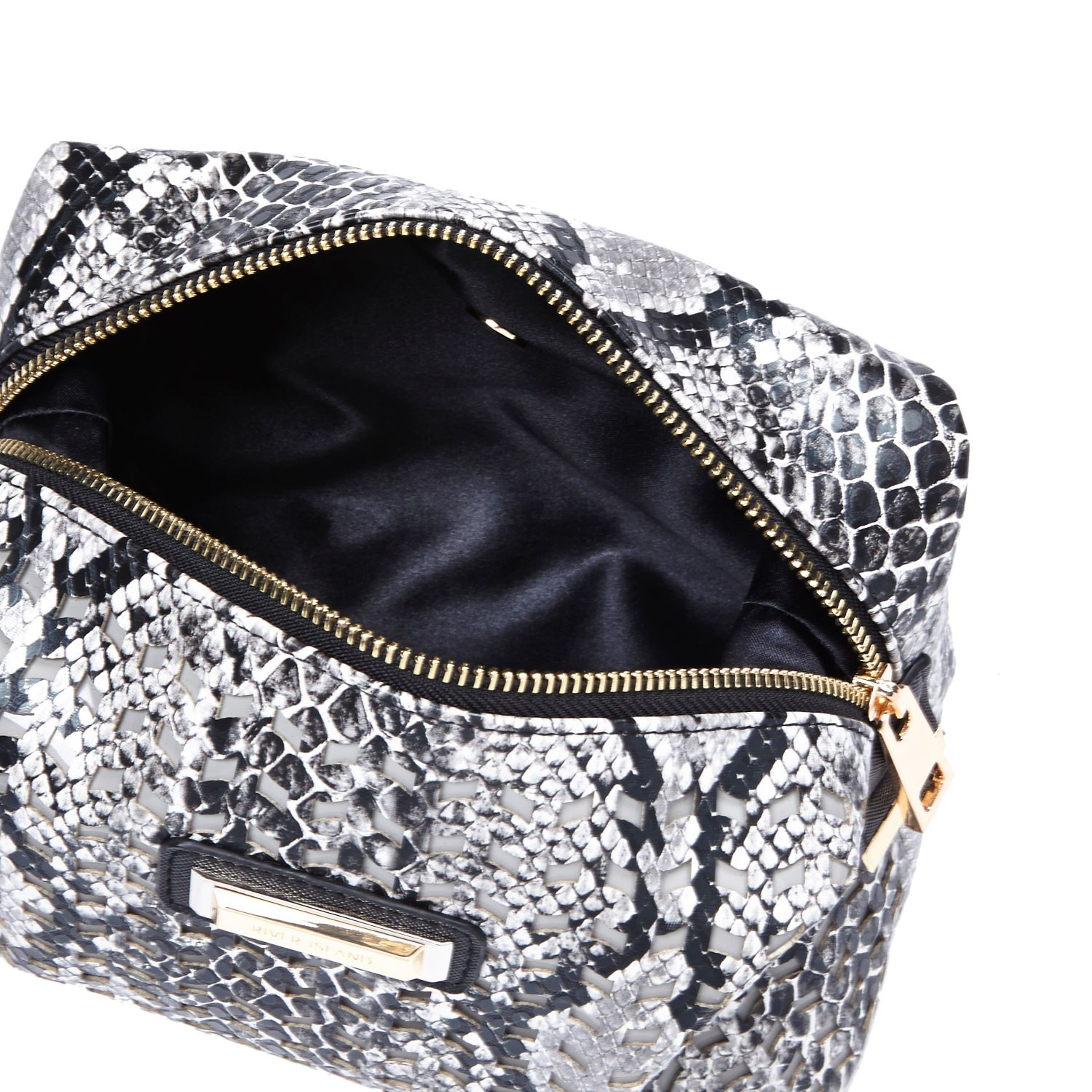 Lyst River Island Grey Laser Cut Make Up Bag in Gray