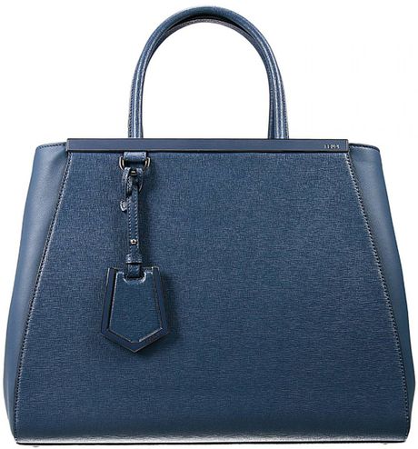 Fendi Handbag 2 Jours Medium Leather in Blue (Blue â‚¬ 1.221,31)