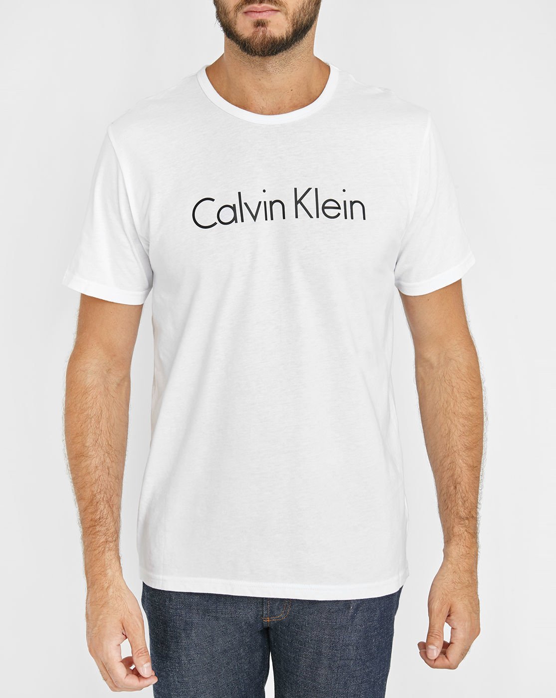 Calvin klein White Ck Logo T-shirt in White for Men | Lyst