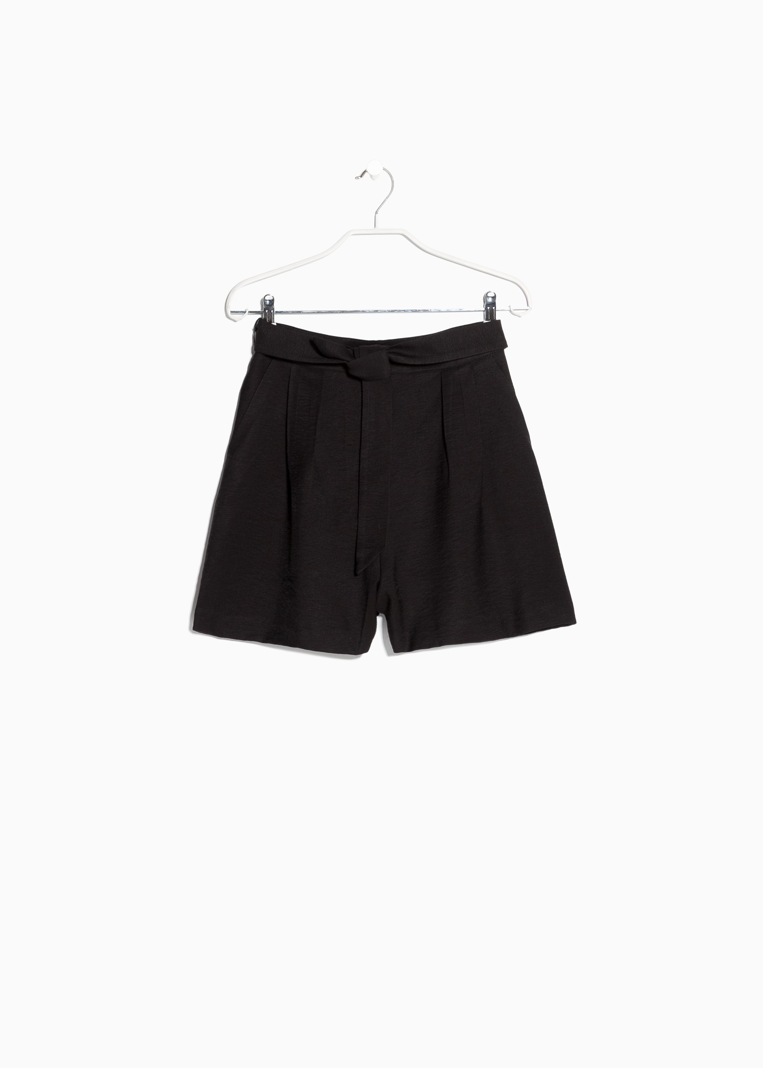 mango black shorts