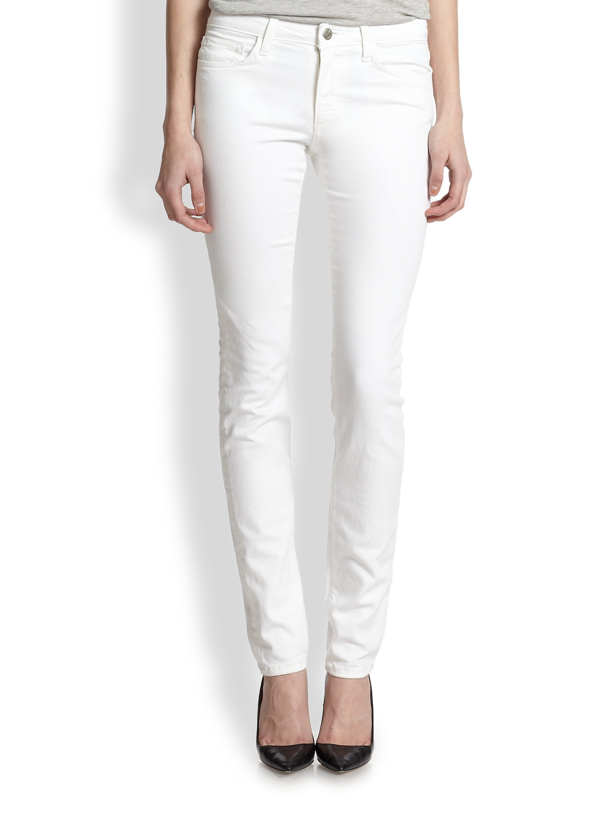 Joe's jeans Annie Stay Spotless Skinny Jeans in White | Lyst