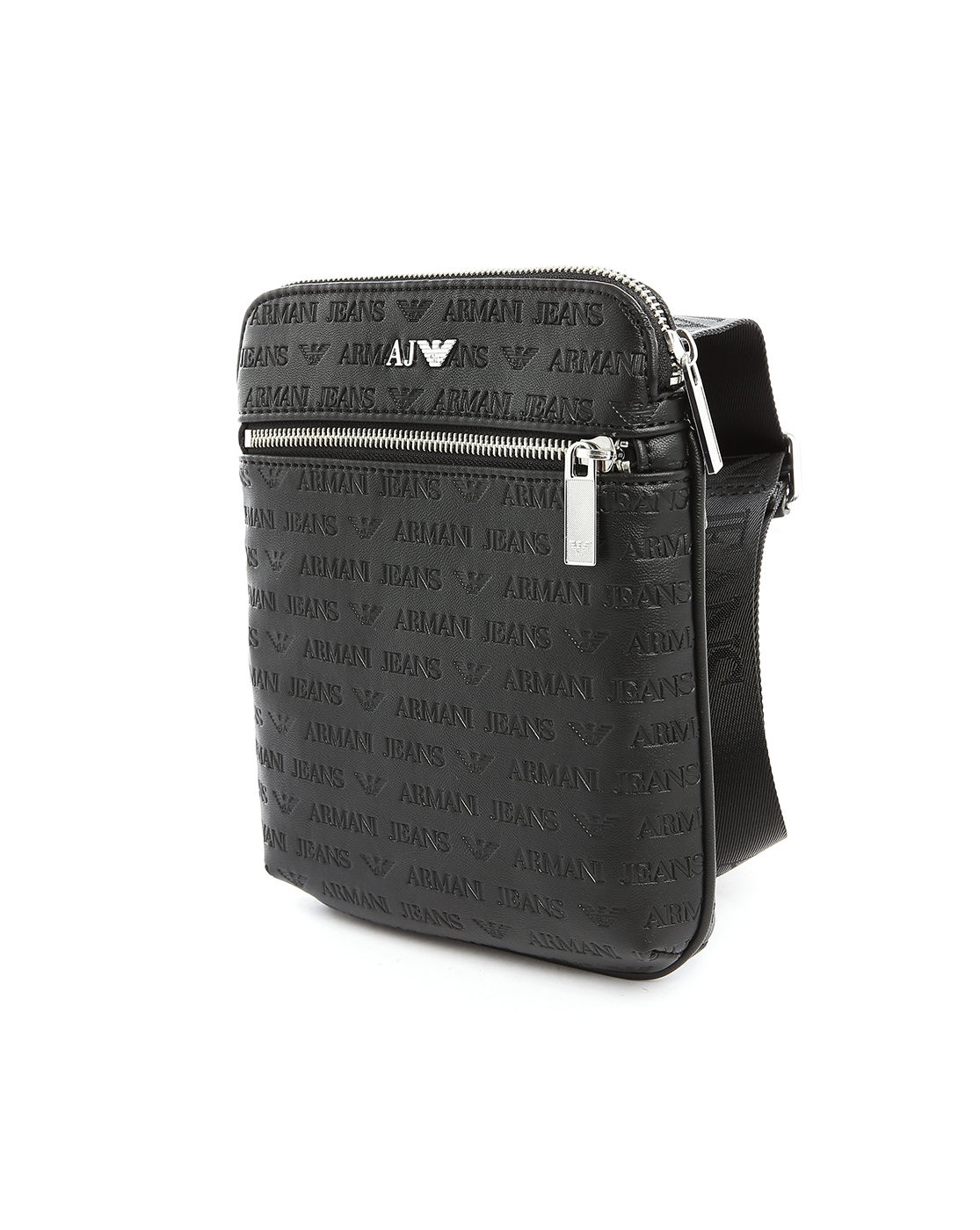 Armani jeans Small Aj Black Embossed Pouch Bag in Black for Men | Lyst