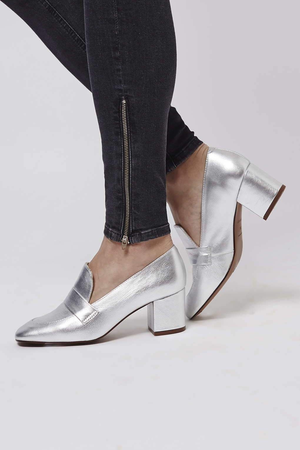 mid heel loafer