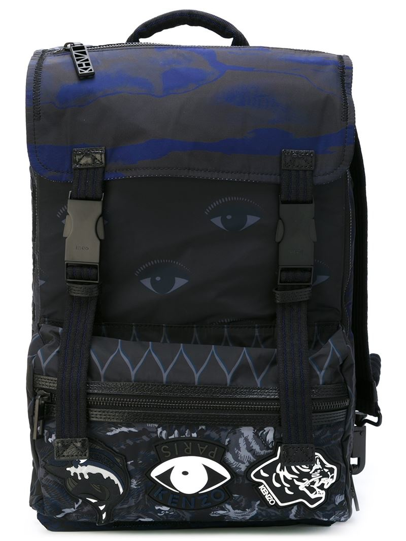 KENZO Synthetic Multi Icon Backpack in 