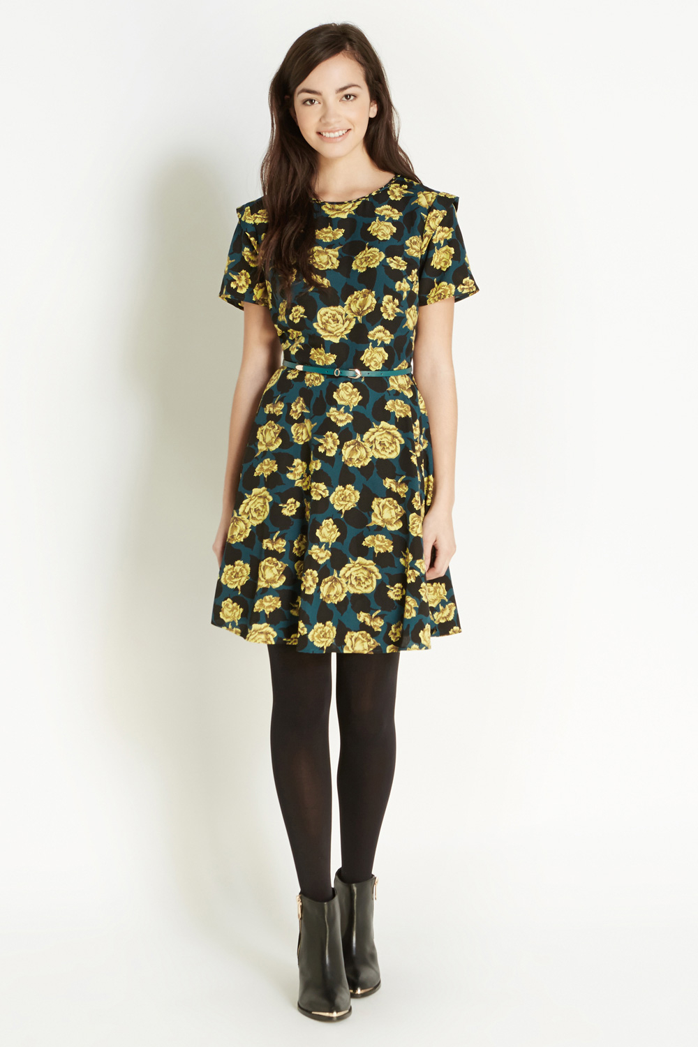 oasis smudge print skater dress
