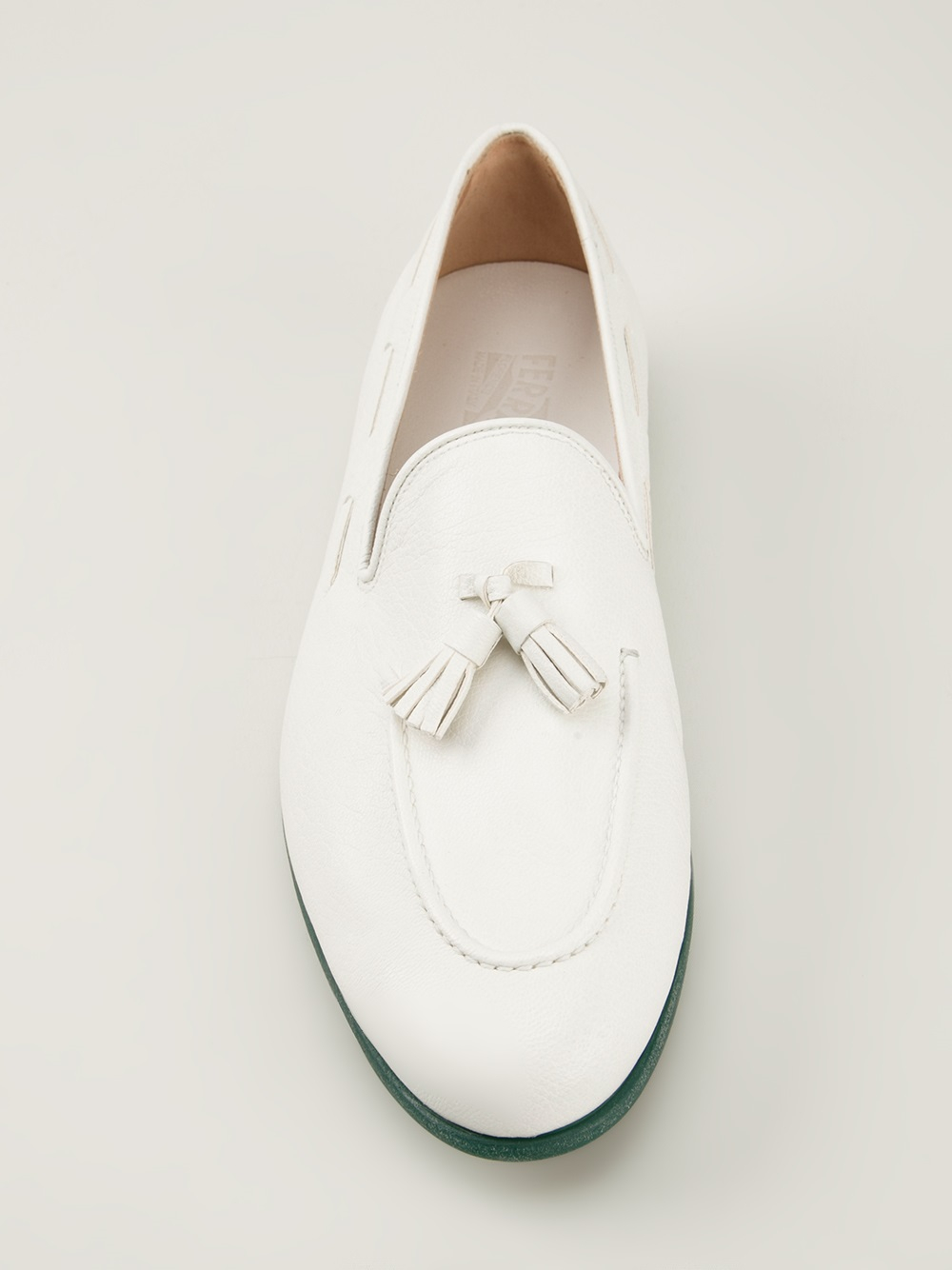 Ferragamo Tassel Loafers in White for Men | Lyst