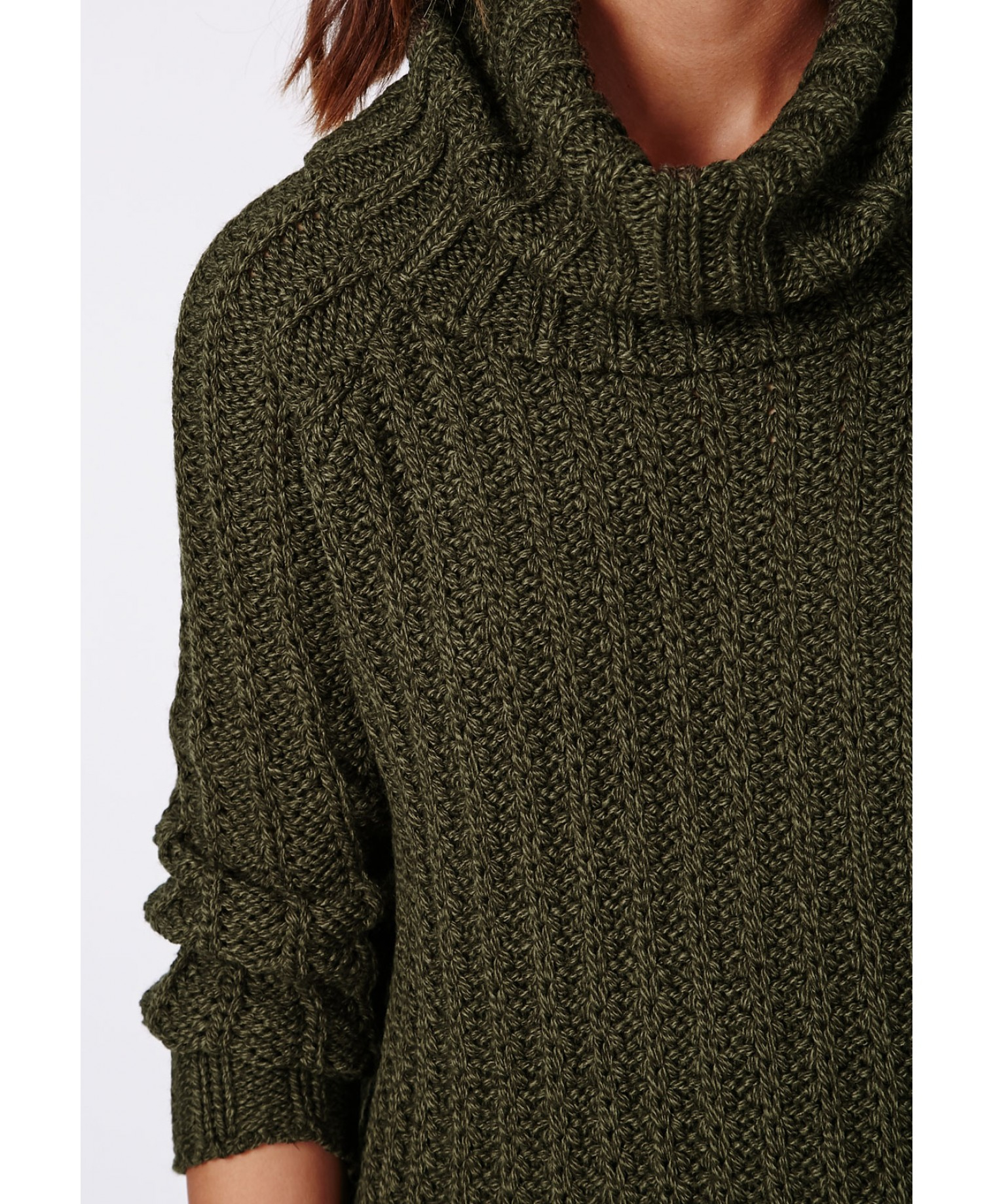 khaki chunky knit cardigan