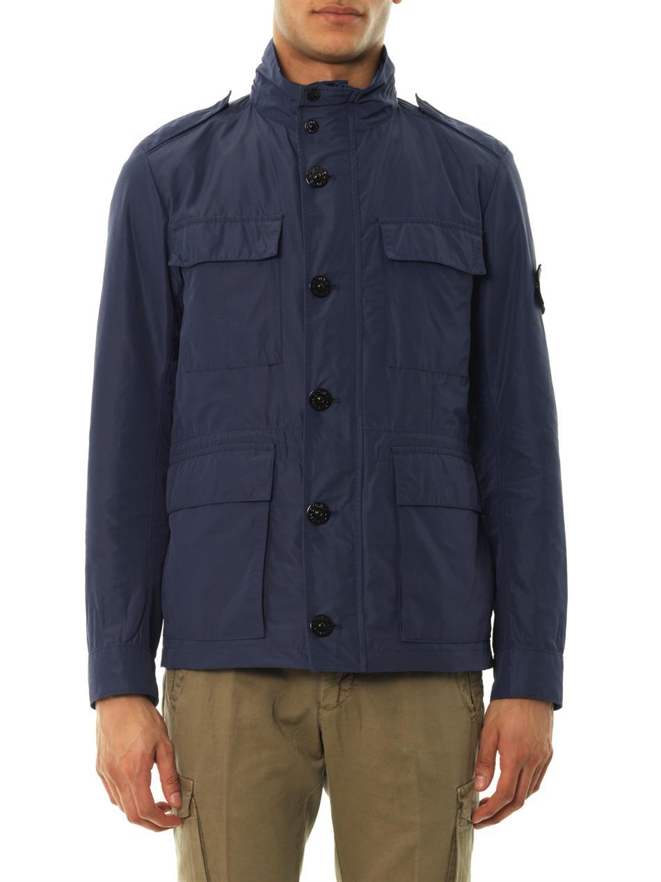 Stone Island Micro Reps 4 Pocket Field Jacket in Blue for Men - Lyst