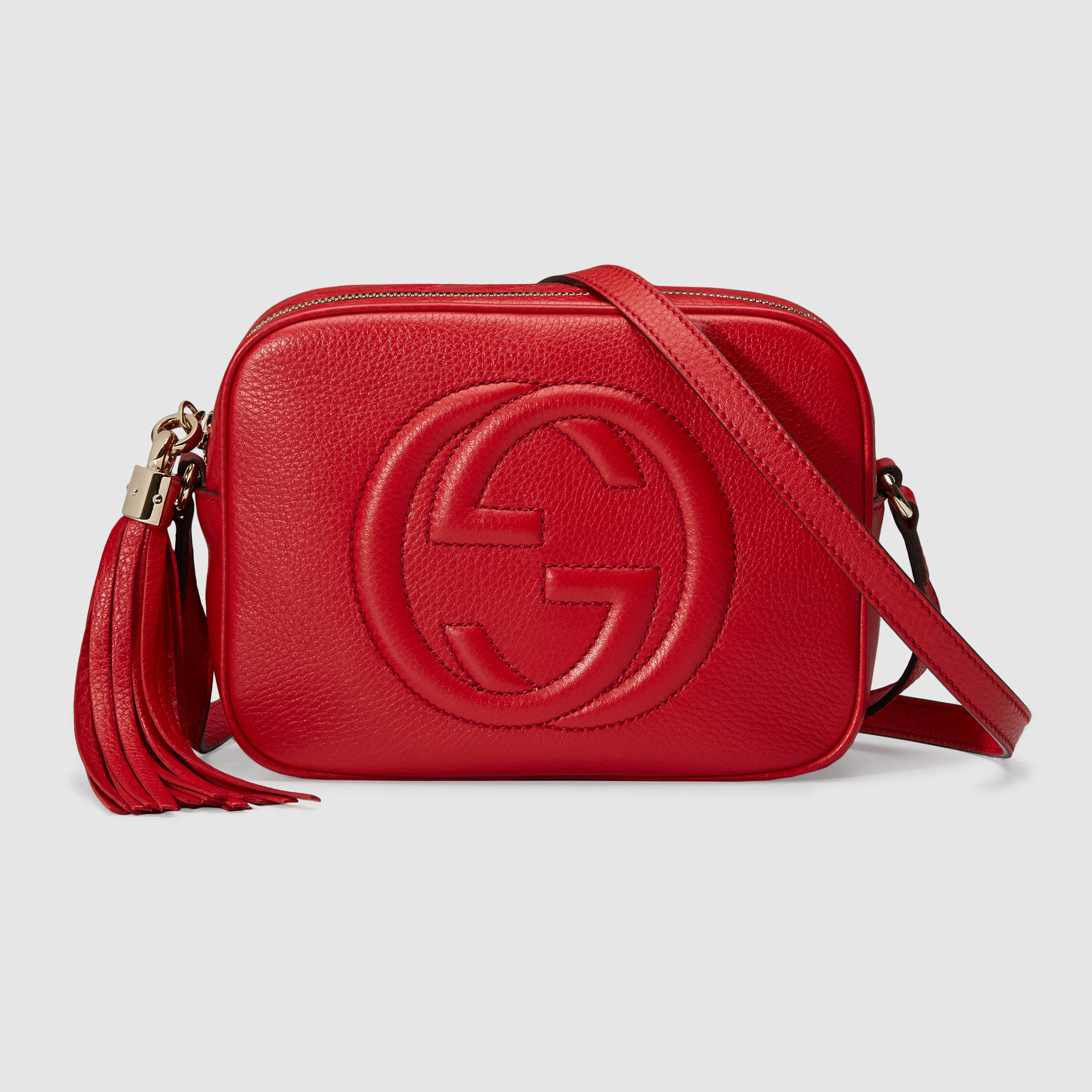 Gucci Soho Leather Disco Bag in Red (red leather) | Lyst