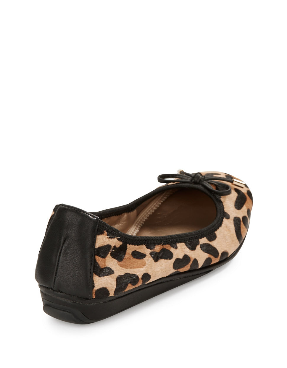 leopard calf hair flats