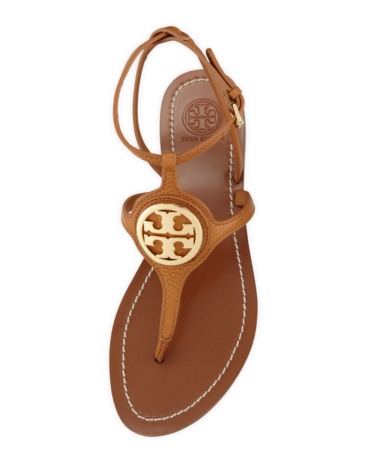 tory burch brown flip flops