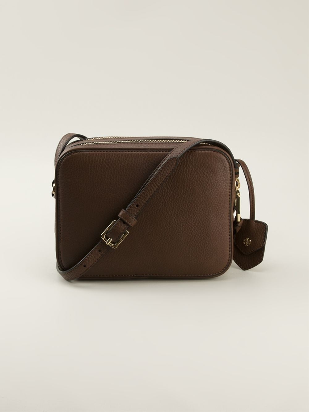 Tory Burch Robinson Double Zip Crossbody Bag in Brown Lyst