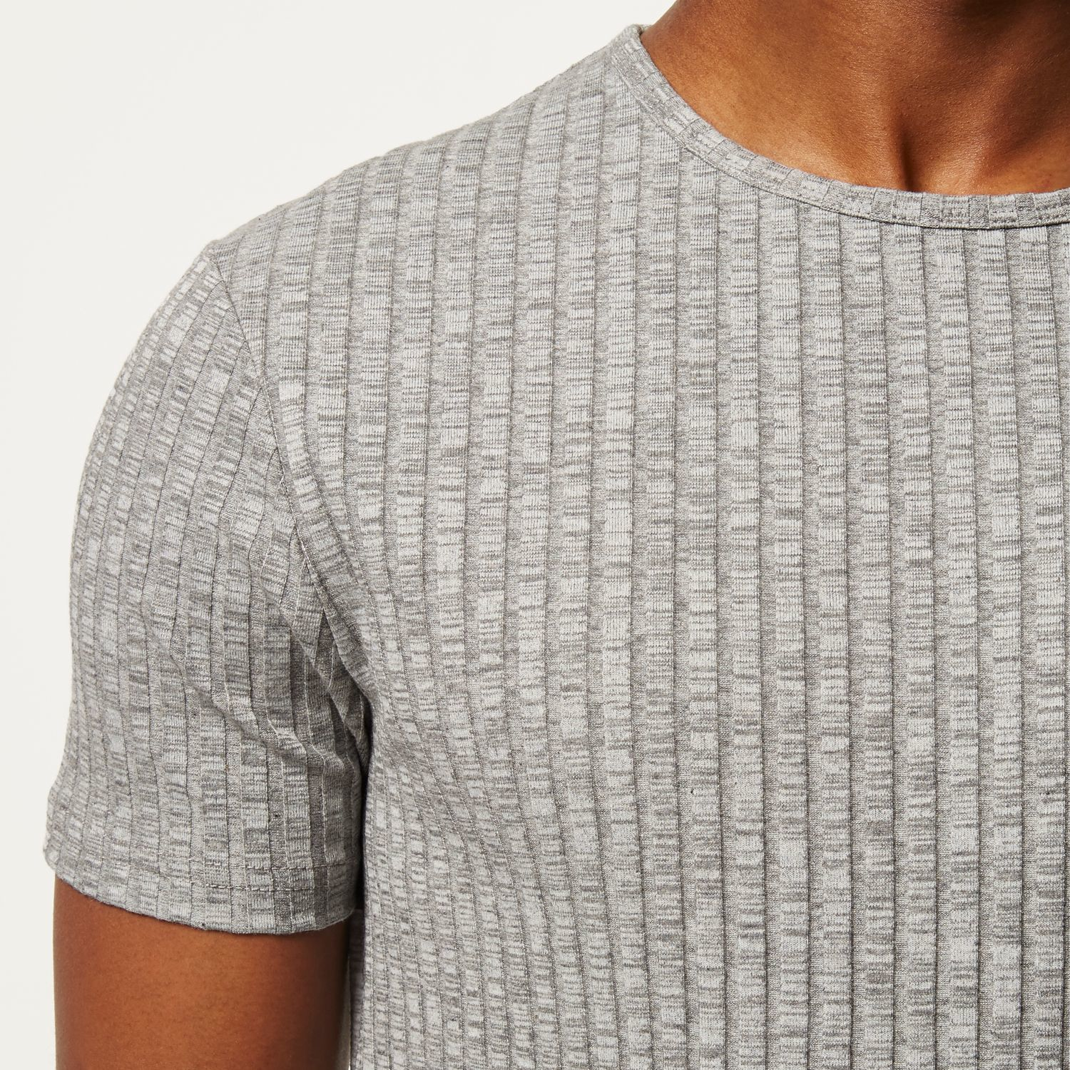 river island ribbed t shirt