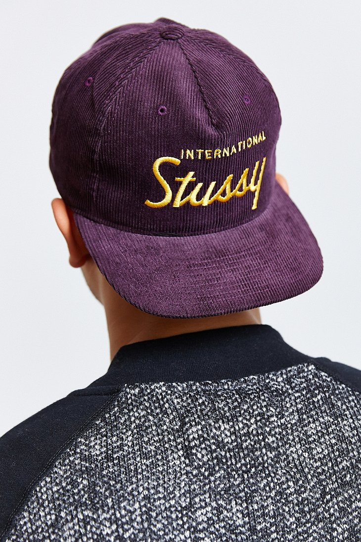 Purple & Tan NEW Men's Stussy Worldwide Beanie Skull Hats