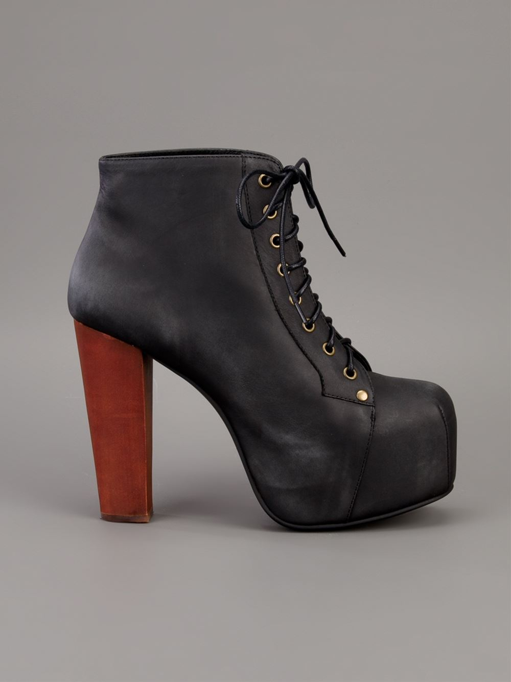 Lyst - Jeffrey campbell Lita Platform Ankle Boot in Black