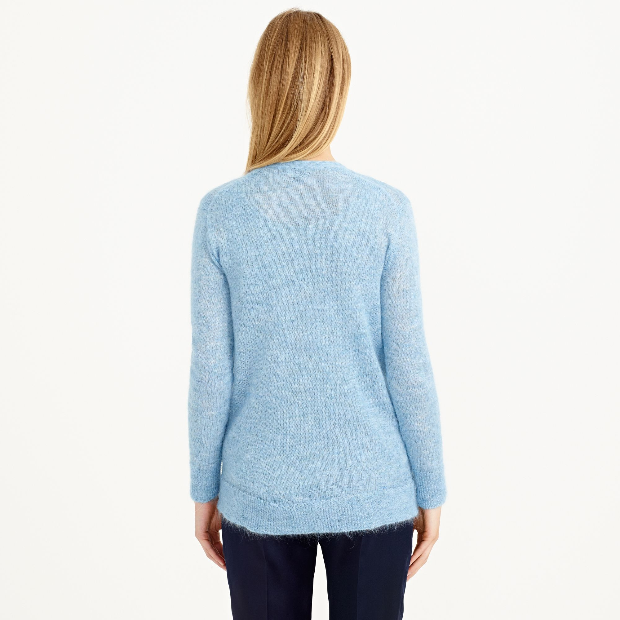 J.Crew Mohair Cardigan Sweater in Blue Lyst
