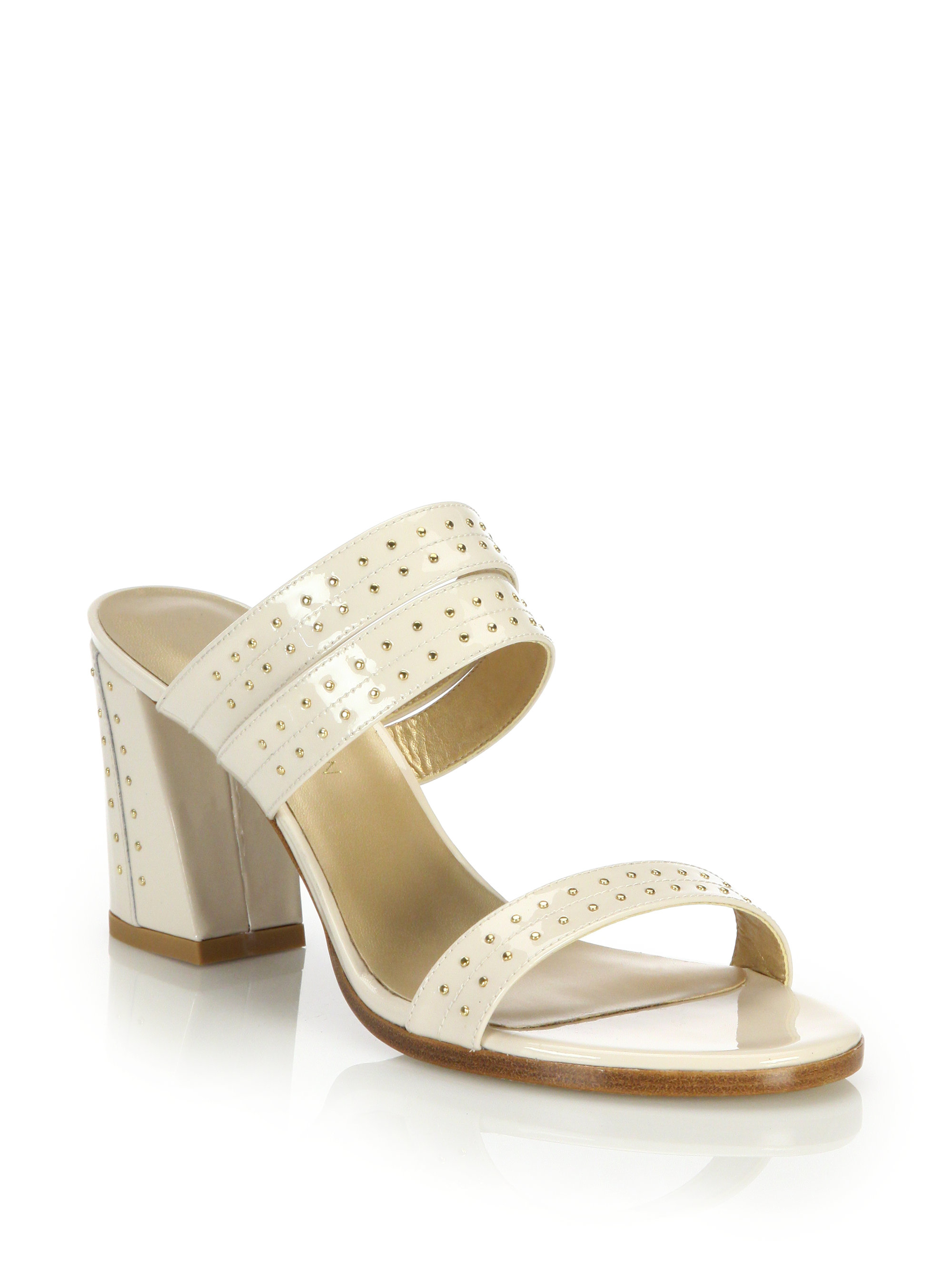 block heel studded sandals