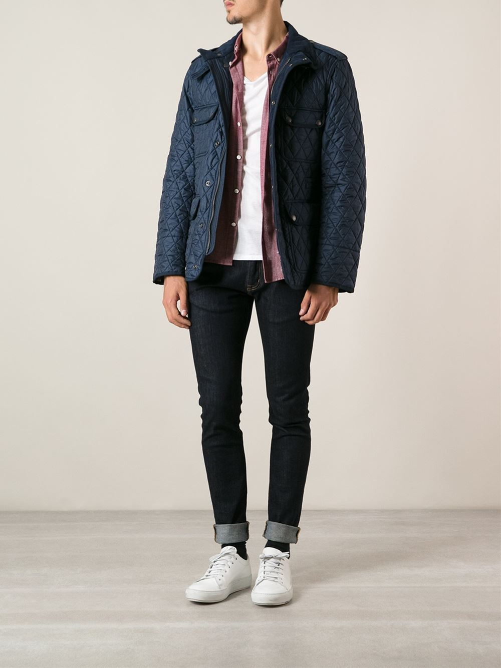 diamond quilted thermoregulated field jacket