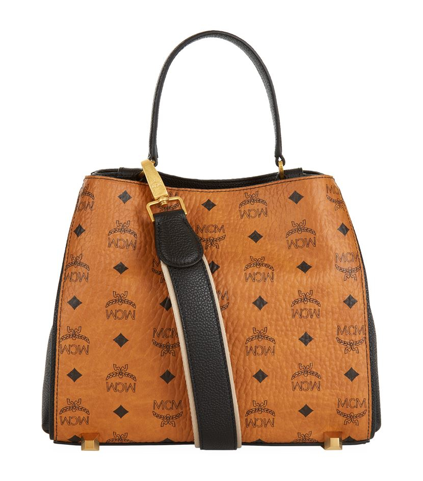 Mcm Small Corina Visetos Shoulder Bag in Brown | Lyst