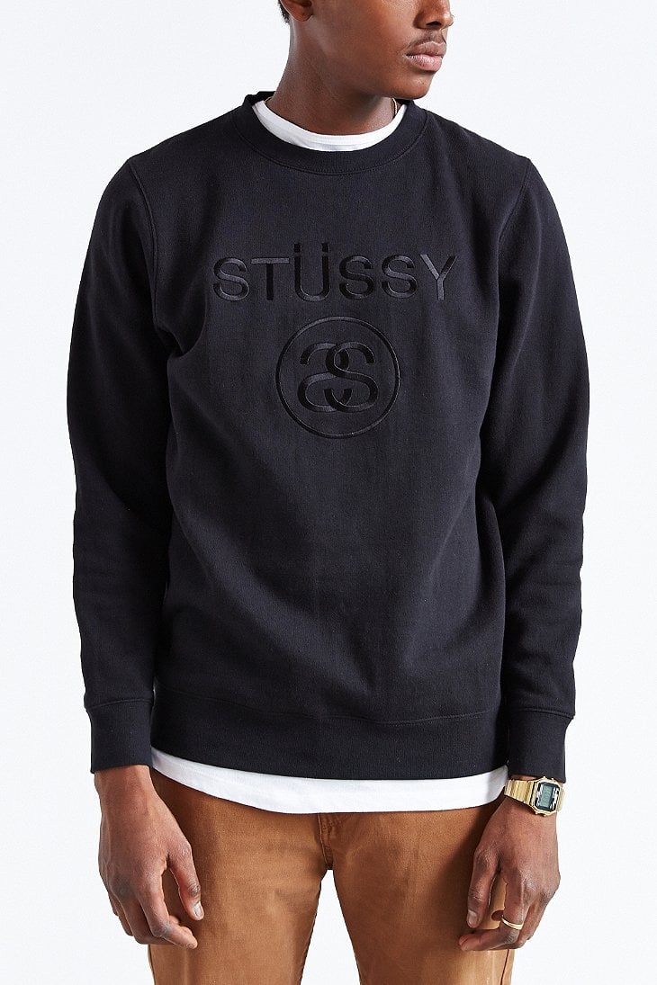 embroidered crew neck sweatshirts