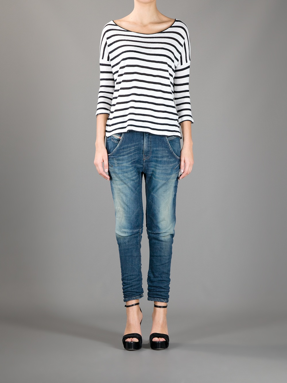 DIESEL Twisted Slim Jeans in Blue | Lyst