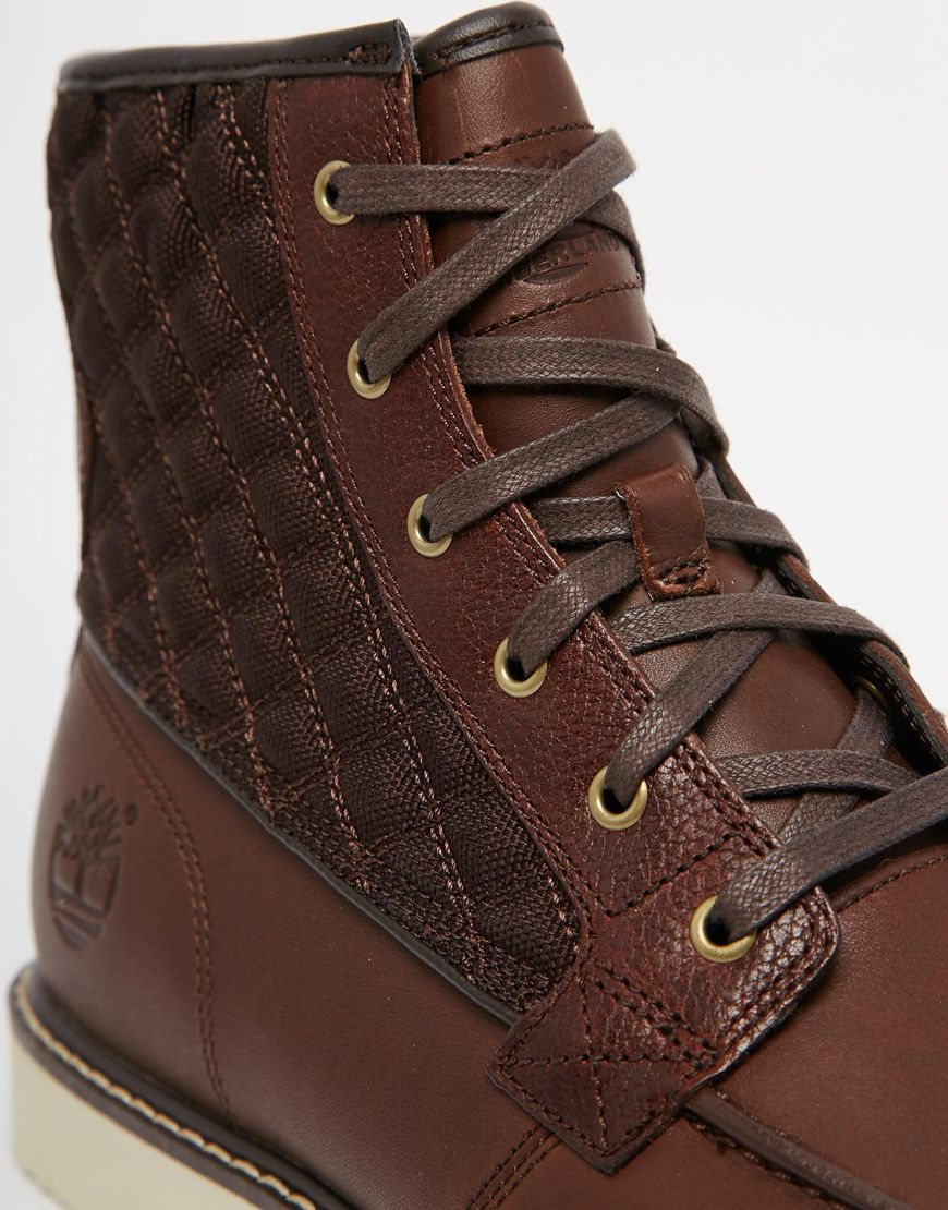 Timberland Newmarket Moc Toe Boots in Brown for Men | Lyst