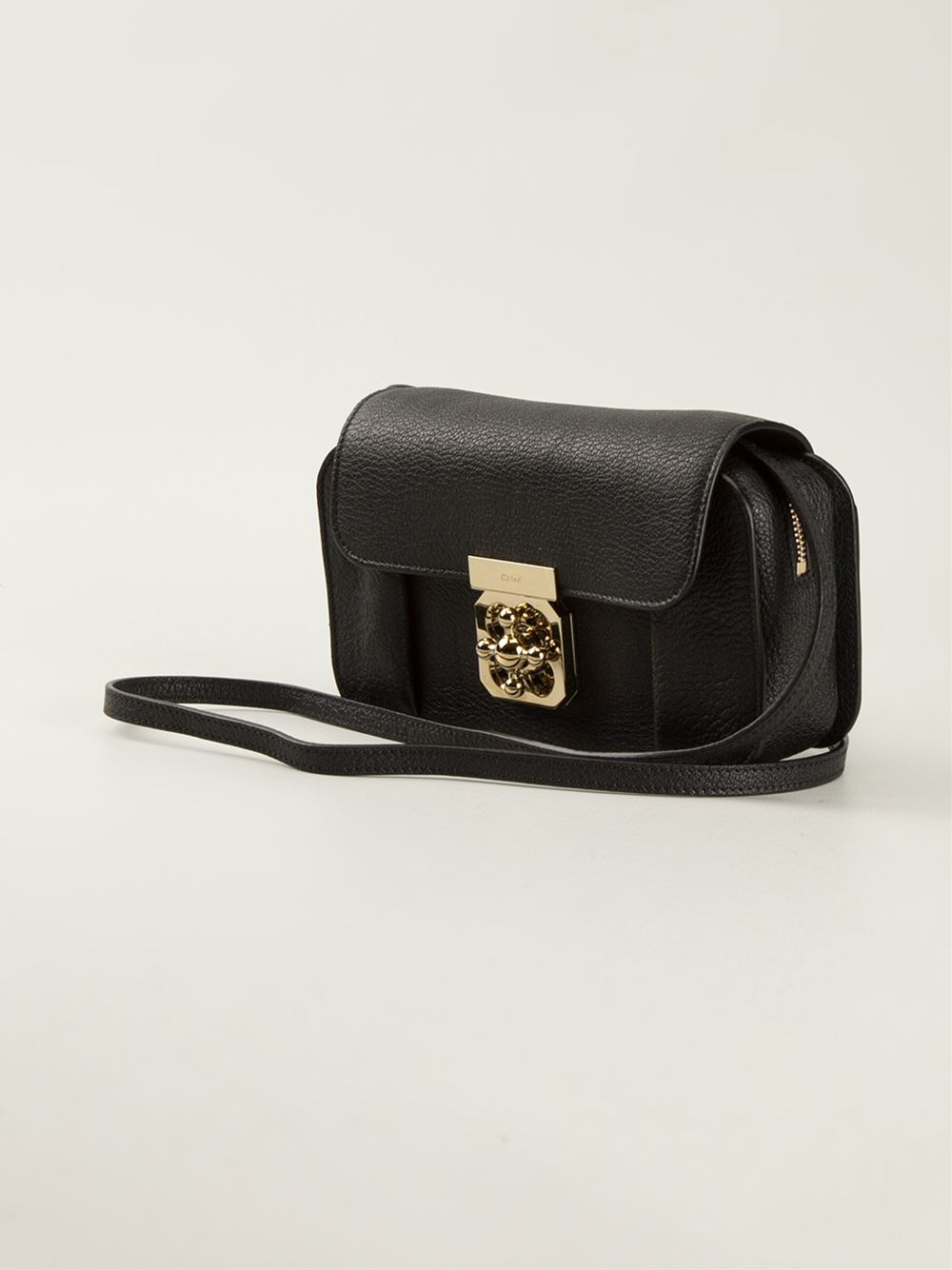 Chlo \u0026#39;Elsie\u0026#39; Cross Body Bag in Black | Lyst  